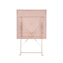 Gartentisch Bistro-Stil Quadratisch klappbarer aus Metall, 2 Personen, 60x60 cm