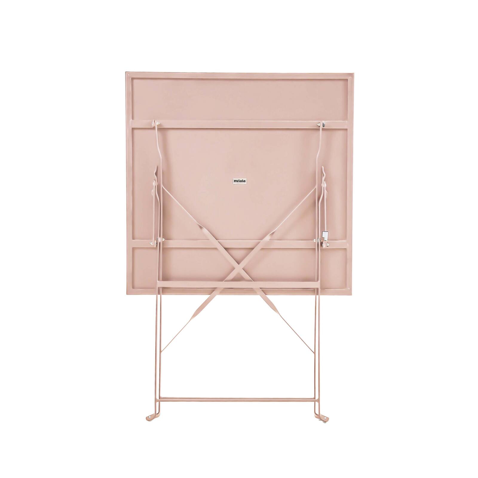 Gartentisch Bistro-Stil Quadratisch klappbarer aus Metall, 2 Personen, 60x60 cm