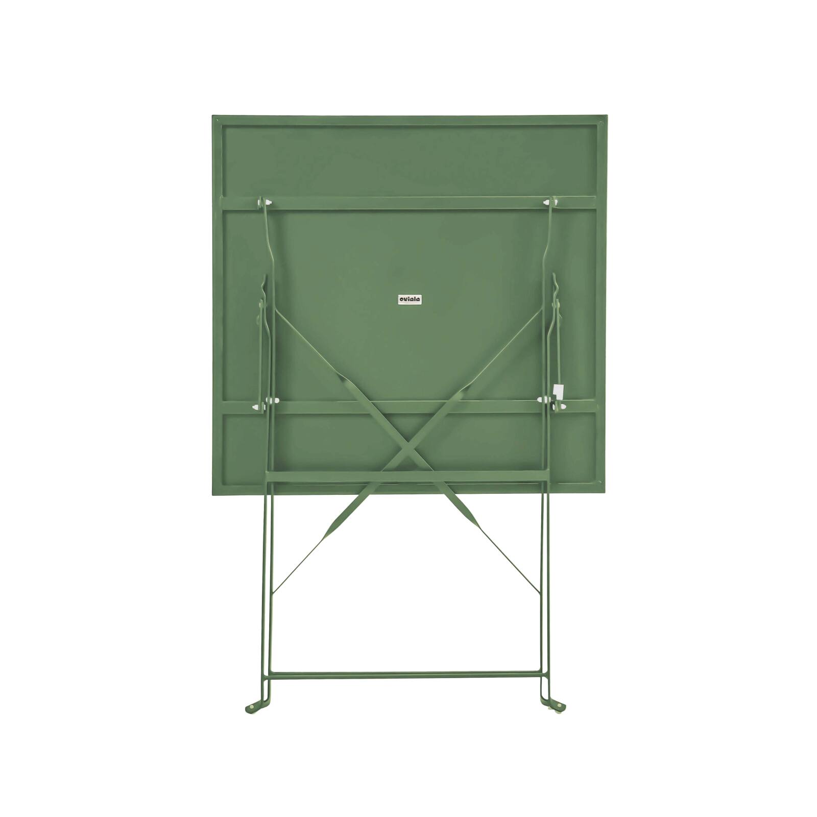 Gartentisch Bistro-Stil Quadratisch klappbarer aus Metall, 2 Personen, 60x60 cm