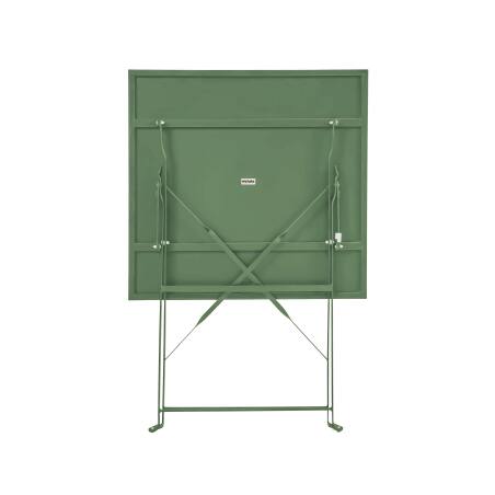Gartentisch Bistro-Stil Quadratisch klappbarer aus Metall, 2 Personen, 60x60 cm