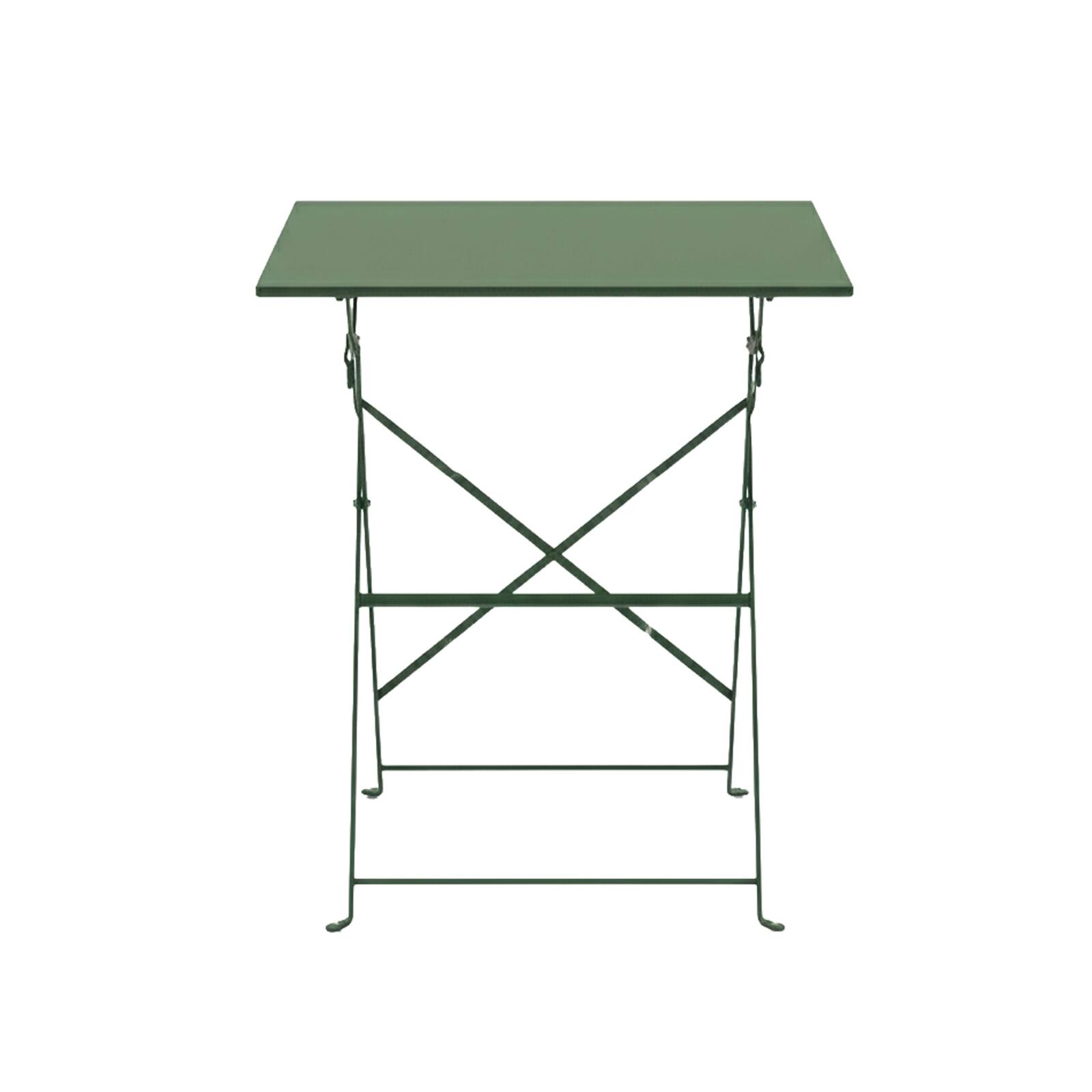 Gartentisch Bistro-Stil Quadratisch klappbarer aus Metall, 2 Personen, 60x60 cm