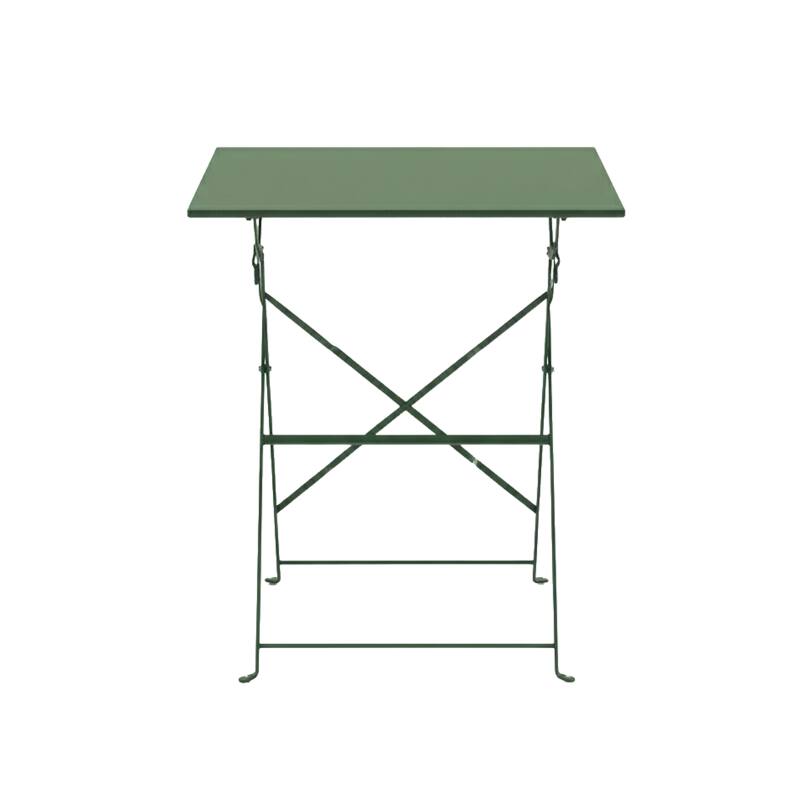 Gartentisch Bistro-Stil Quadratisch klappbarer aus Metall, 2 Personen, 60x60 cm (2/4)