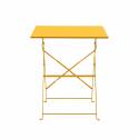 Gartentisch Bistro-Stil Quadratisch klappbarer aus Metall, 2 Personen, 60x60 cm