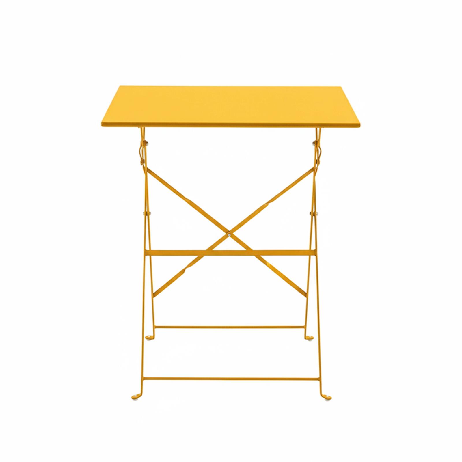 Gartentisch Bistro-Stil Quadratisch klappbarer aus Metall, 2 Personen, 60x60 cm