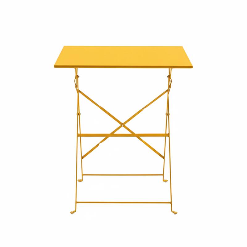 Gartentisch Bistro-Stil Quadratisch klappbarer aus Metall, 2 Personen, 60x60 cm (2/5)