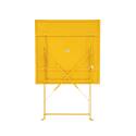 Gartentisch Bistro-Stil Quadratisch klappbarer aus Metall, 2 Personen, 60x60 cm
