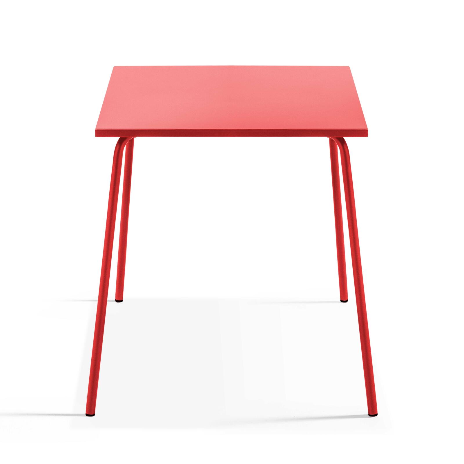 Quadratischer Gartentisch aus Metall (70 x 70 cm)