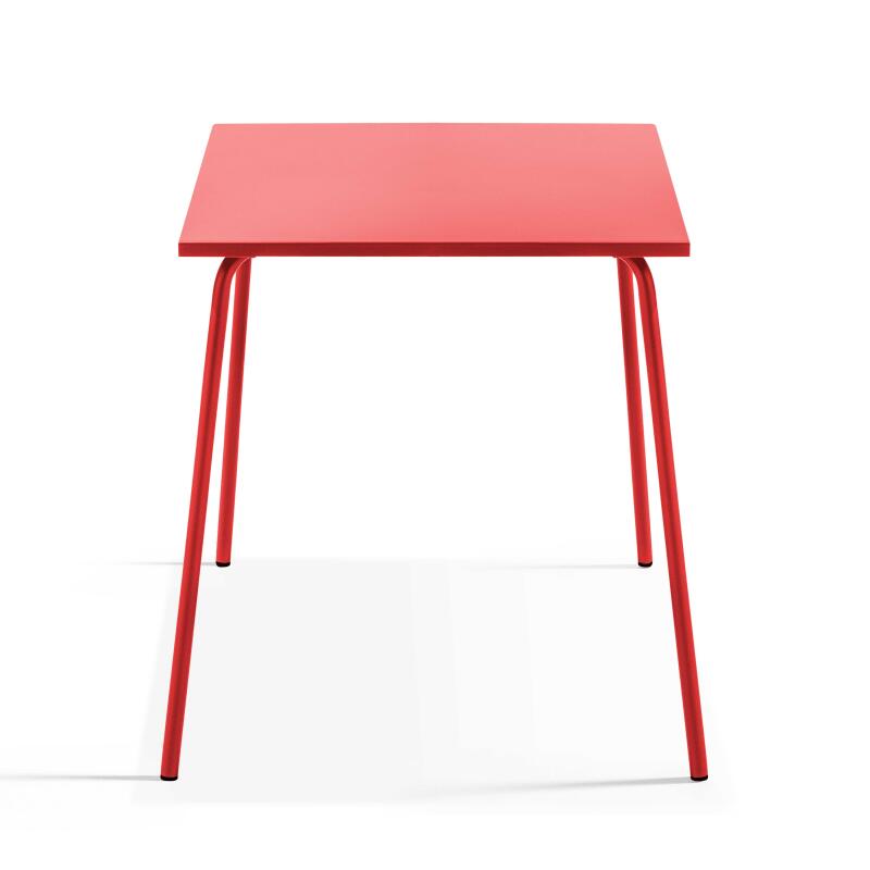 Quadratischer Gartentisch aus Metall (70 x 70 cm)