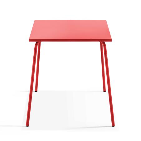 Quadratischer Gartentisch aus Metall (70 x 70 cm)