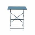Gartentisch Bistro-Stil Quadratisch klappbarer aus Metall, 2 Personen, 60x60 cm