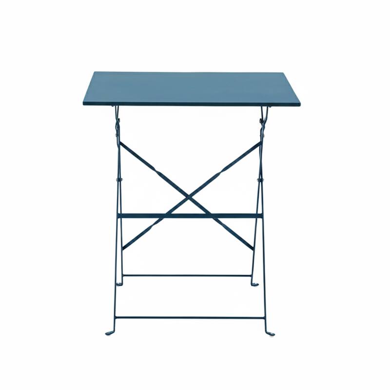 Gartentisch Bistro-Stil Quadratisch klappbarer aus Metall, 2 Personen, 60x60 cm (2/5)