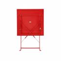 Gartentisch Bistro-Stil Quadratisch klappbarer aus Metall, 2 Personen, 60x60 cm