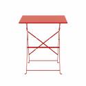 Gartentisch Bistro-Stil Quadratisch klappbarer aus Metall, 2 Personen, 60x60 cm