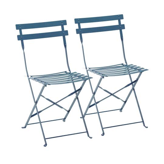 Gartenstühle Bistro-Stil aus Metall Klappbare - 2er-Set | Oviala