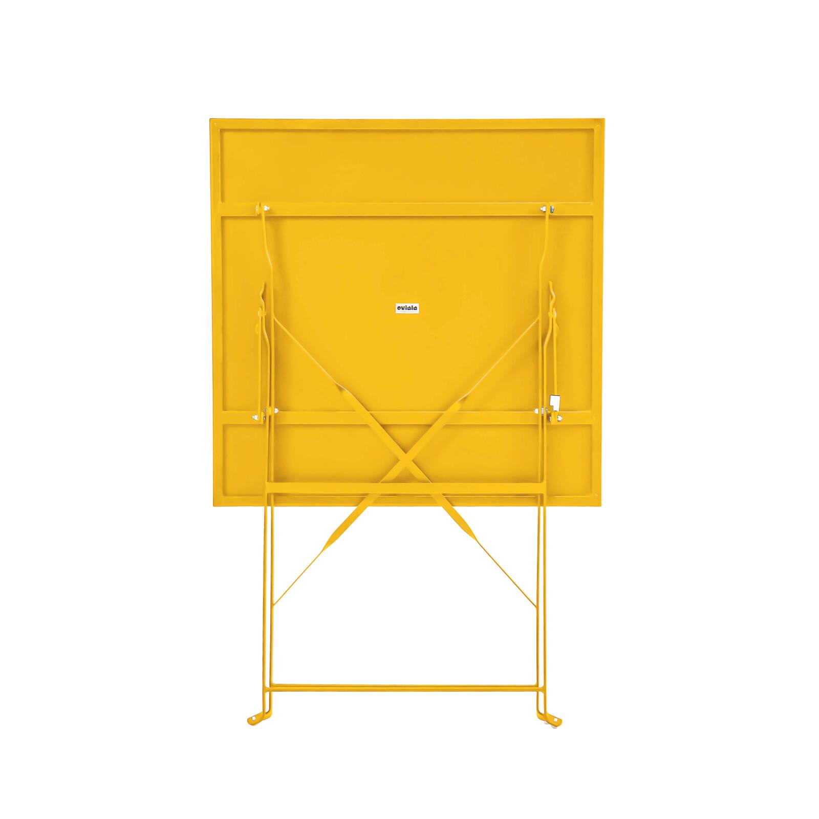 Gartentisch im Bistro-Stil, quadratisch, klappbar, aus Metall, 60x60 cm, und 2 Stühle klappbar