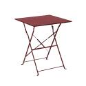 Gartentisch im Bistro-Stil, quadratisch, klappbar, aus Metall, 60x60 cm, und 2 Stühle klappbar