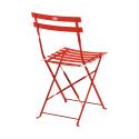 Gartentisch im Bistro-Stil, quadratisch, klappbar, aus Metall, 60x60 cm, und 2 Stühle klappbar
