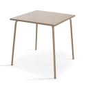 Quadratischer Gartentisch aus Metall (70 x 70 cm)
