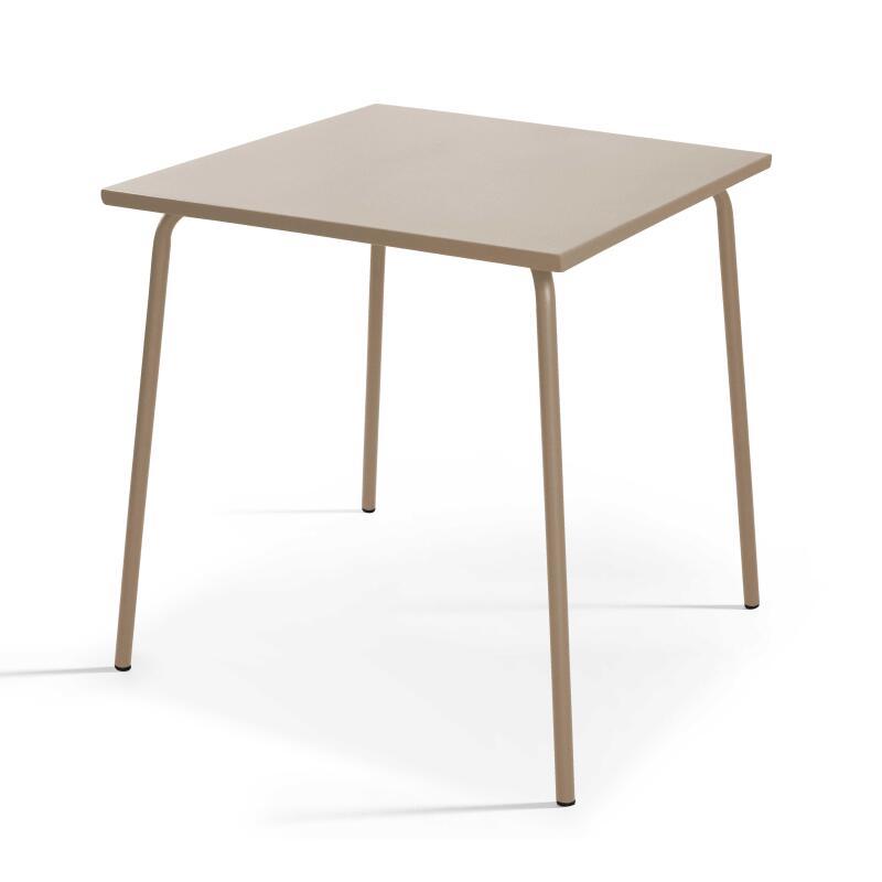 Quadratischer Gartentisch aus Metall (70 x 70 cm)