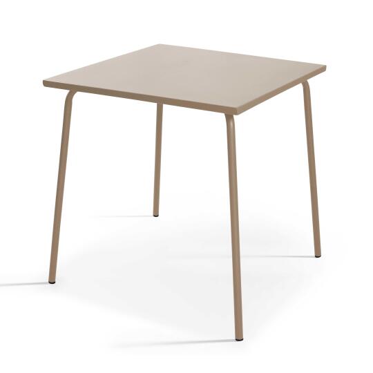 Quadratischer Gartentisch aus Metall (70 x 70 cm)