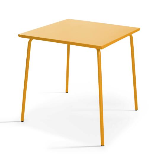 Quadratischer Gartentisch aus Metall (70 x 70 cm)