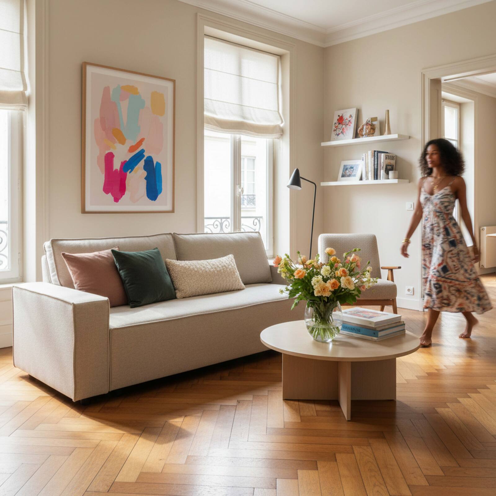 Schlafsofa 3-Sitzer aus Stoff