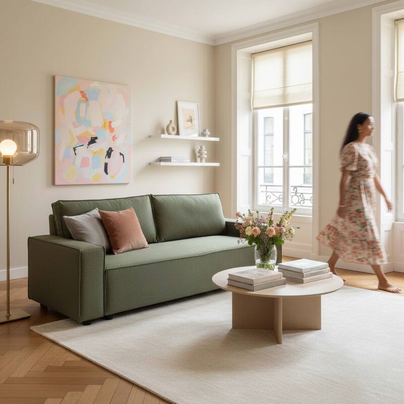 Schlafsofa 3-Sitzer aus Stoff