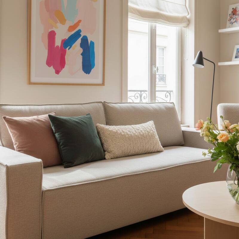 Schlafsofa 3-Sitzer aus Stoff (2/6)