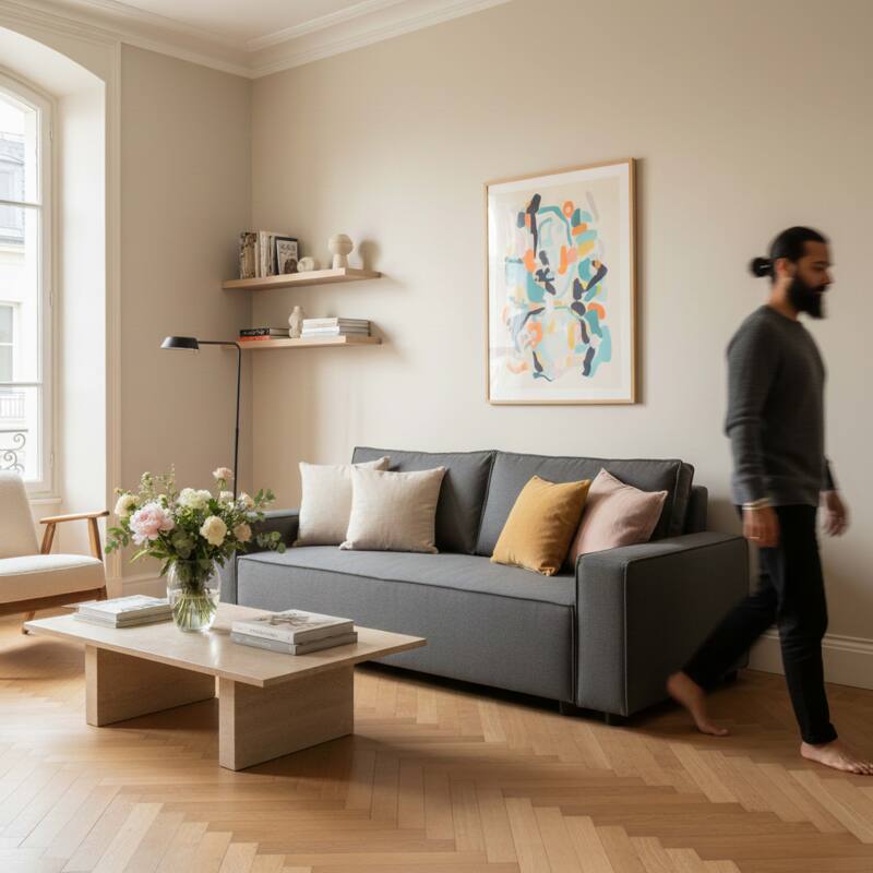 Schlafsofa 3-Sitzer aus Stoff