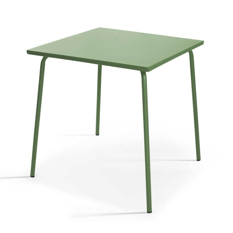 Quadratischer Gartentisch aus Metall (70 x 70 cm)