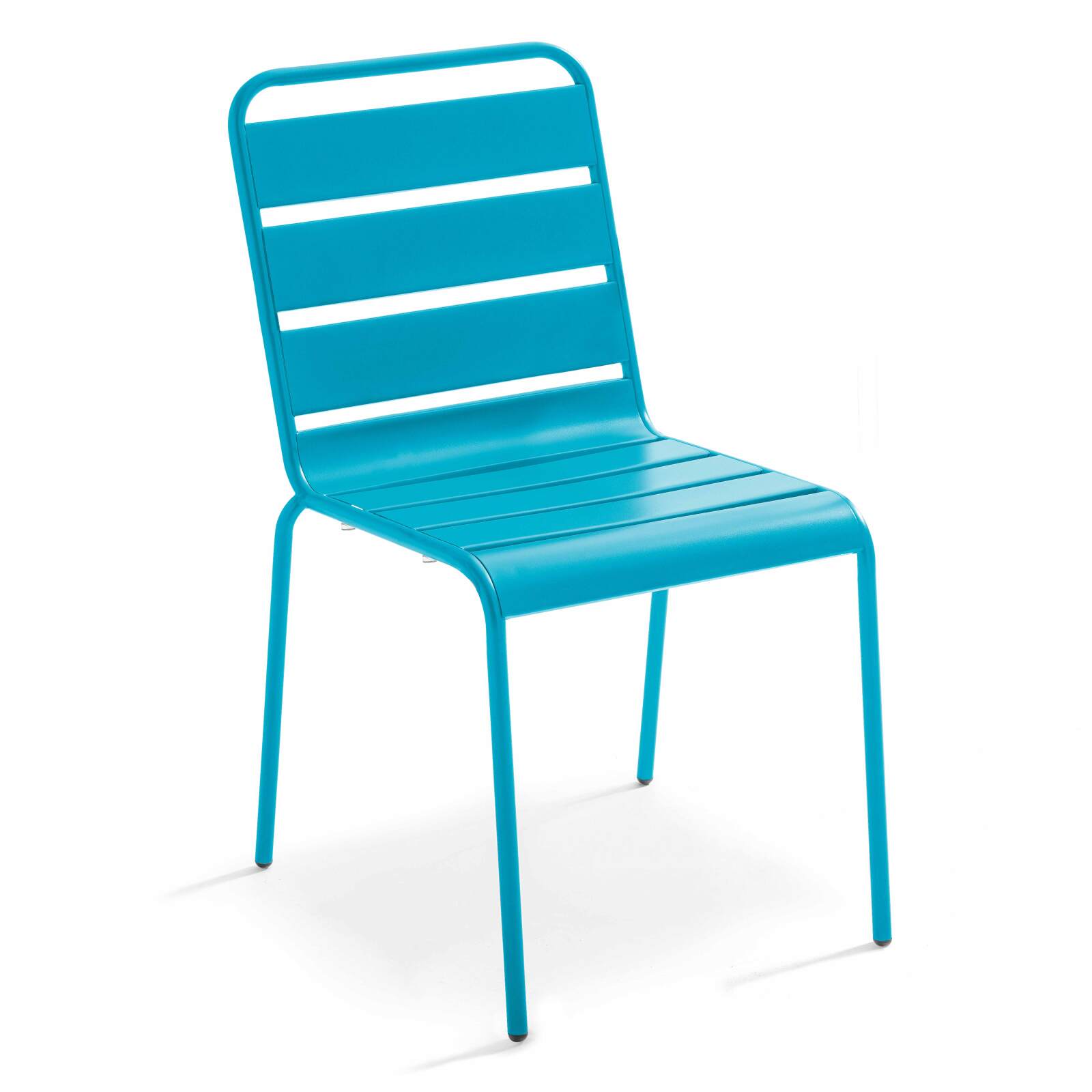 Gartentisch im Bistro-Stil, quadratisch, neigbar, aus Metall, 70x70 cm, und 2 Stühle 