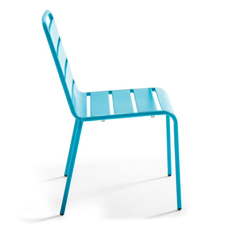Gartentisch im Bistro-Stil, quadratisch, neigbar, aus Metall, 70x70 cm, und 2 Stühle  (7/8)