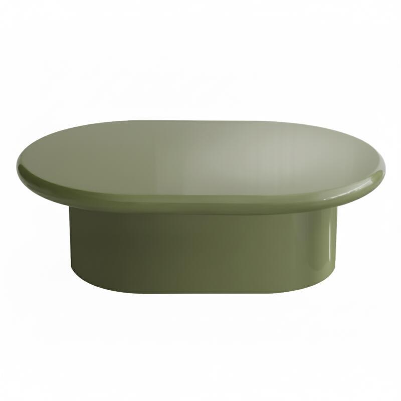 Couchtisch oval, in Lackeffekt, 100x70 cm (2/3)