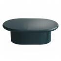 Couchtisch oval, in Lackeffekt, 100x70 cm