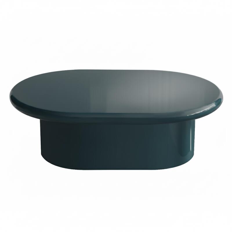 Couchtisch oval, in Lackeffekt, 100x70 cm (2/3)