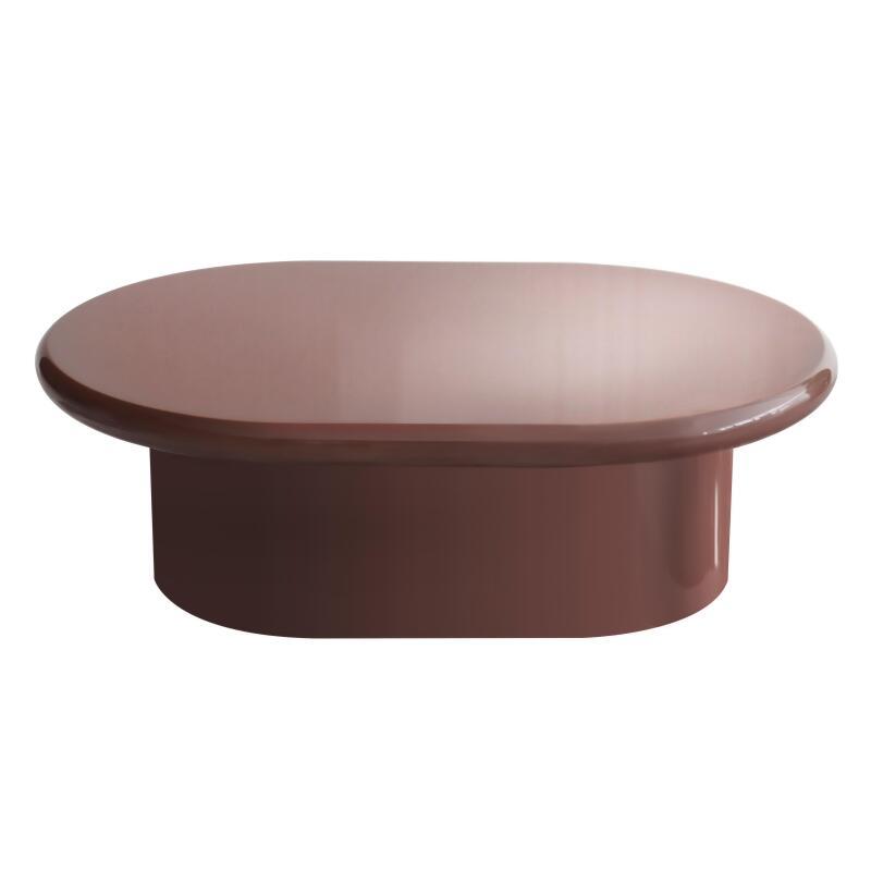 Couchtisch oval, in Lackeffekt, 100x70 cm (2/3)