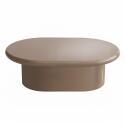 Couchtisch oval, in Lackeffekt, 100x70 cm