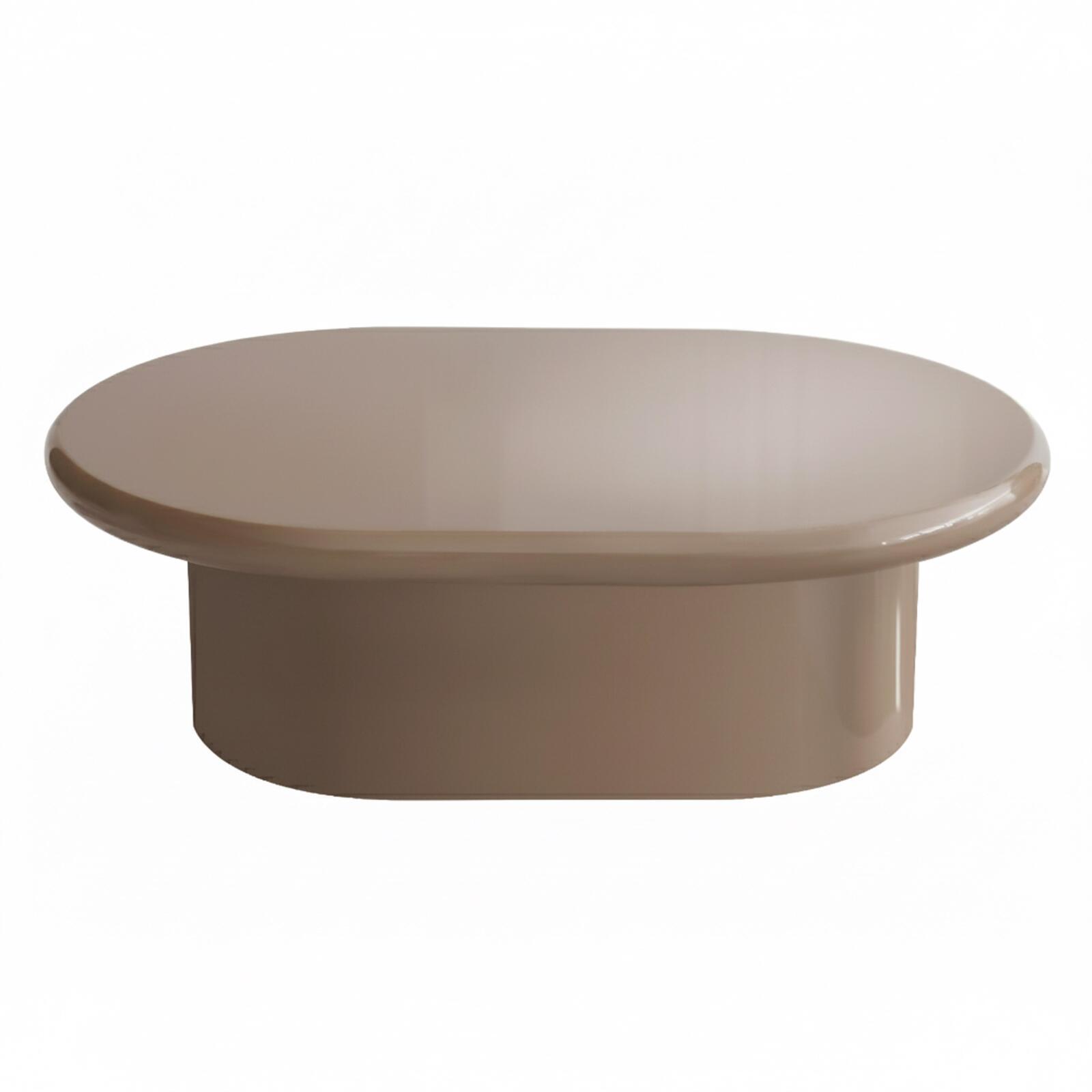 Couchtisch oval, in Lackeffekt, 100x70 cm