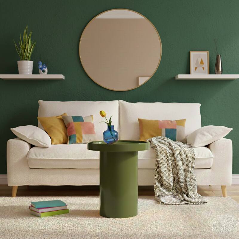 Couchtisch rund, in Lackoptik, Ø40 cm