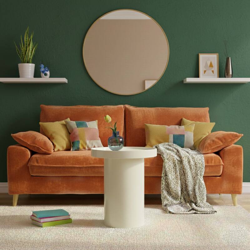 Couchtisch rund, in Lackoptik, Ø40 cm