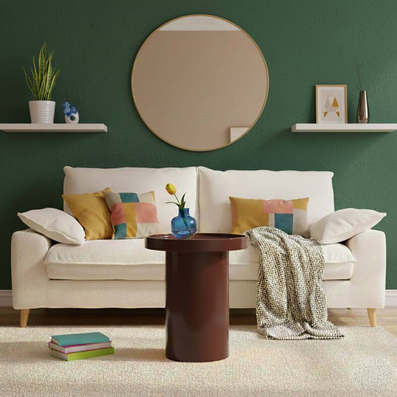 Couchtisch rund, in Lackoptik, Ø40 cm