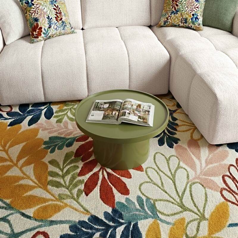 Couchtisch rund, in Lackoptik, Ø50 cm