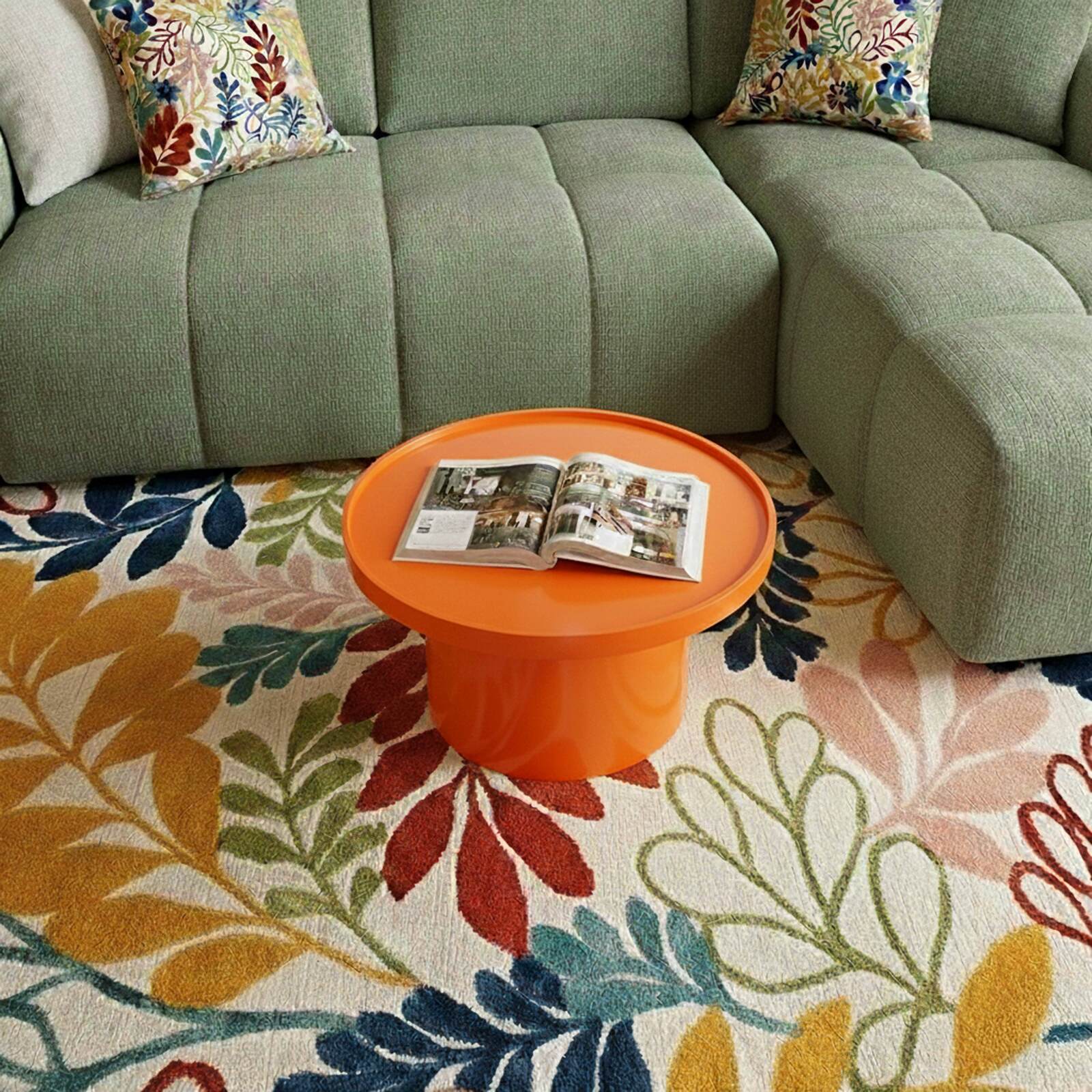 Couchtisch rund, in Lackoptik, Ø50 cm