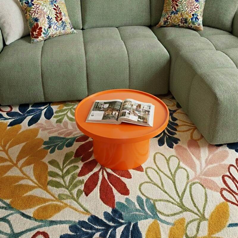 Couchtisch rund, in Lackoptik, Ø50 cm