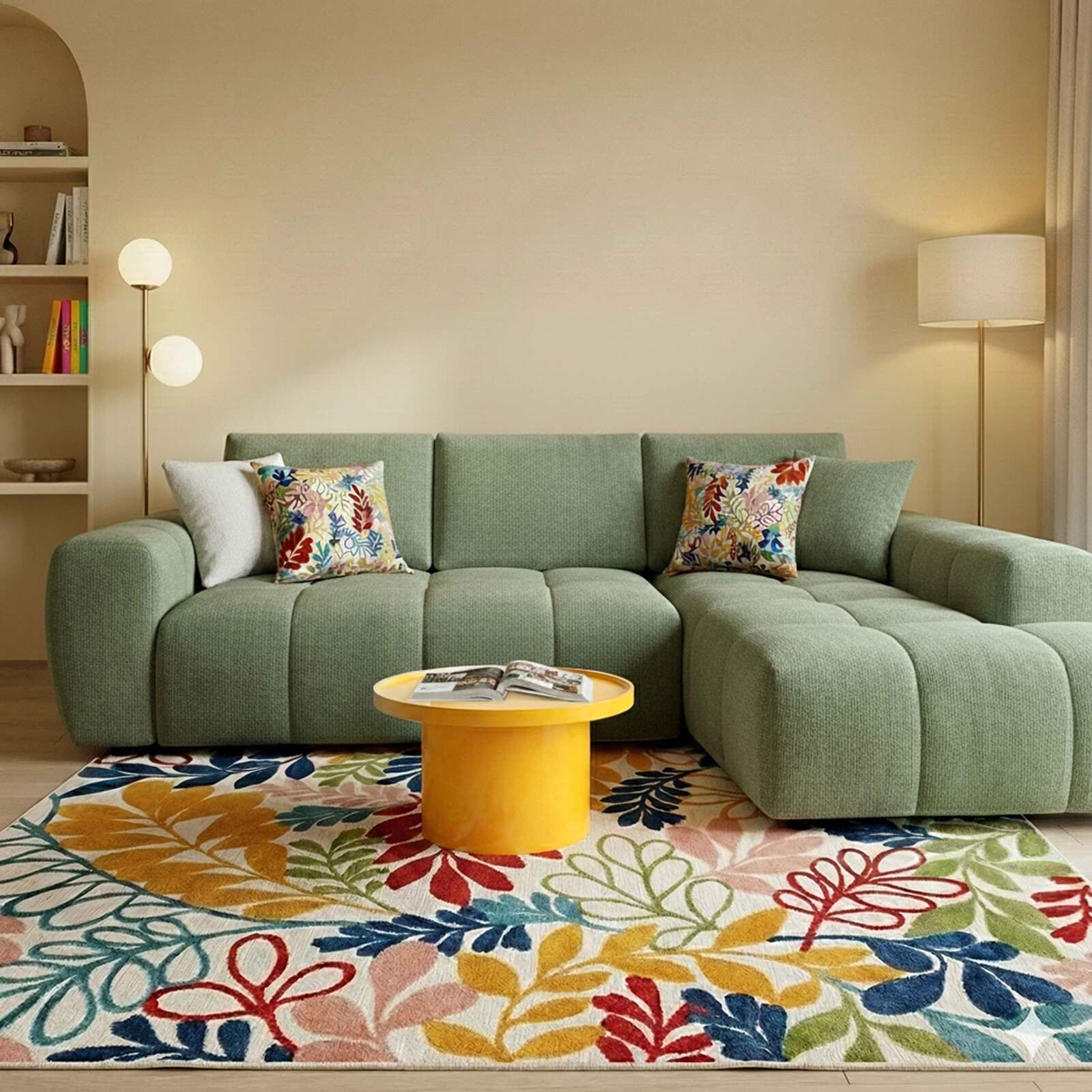 Couchtisch rund, in Lackoptik, Ø50 cm