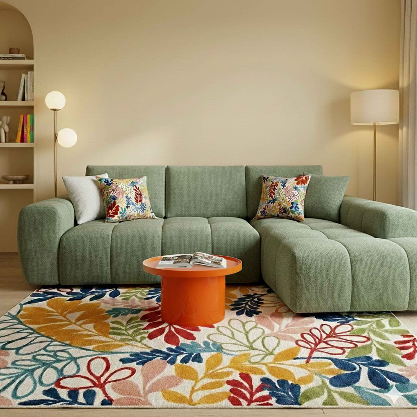 Couchtisch rund, in Lackoptik, Ø50 cm