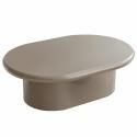 Couchtisch oval, in Lackeffekt, 100x70 cm, Retro-Stil