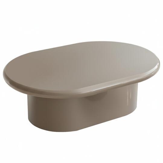 Couchtisch Ovaler, in Lackeffekt, 100x70 cm, Retro-Stil | Oviala