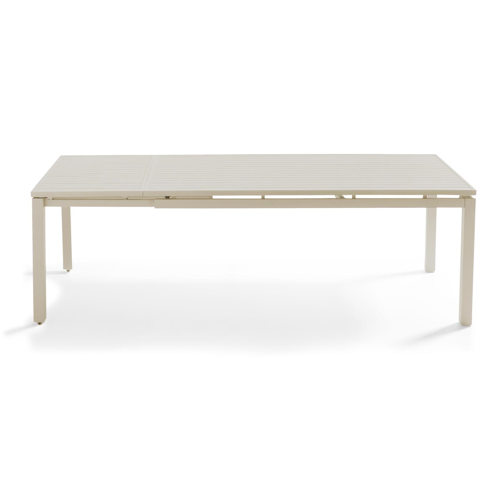 Ausziehbarer Gartentisch aus Aluminium 8 bis 10 Personen 180/240x90 cm