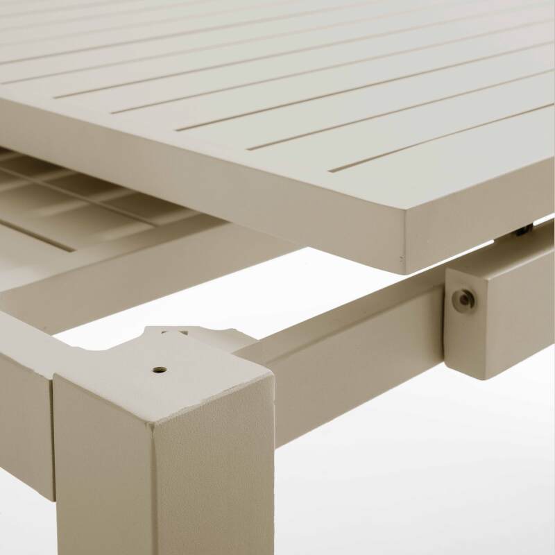 Ausziehbarer Gartentisch aus Aluminium 8 bis 10 Personen 180/240x90 cm (5/9)